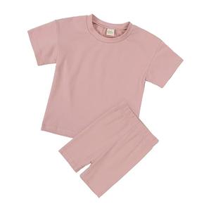 Vêtements de cyclisme en coton pour enfants, ensemble <span class=keywords><strong>short</strong></span> et motard, vêtements d'été pour enfants, vente en gros de vêtements pour garçons et filles, ensemble deux pièces de vêtements pour enfants, 2025 - Product Image 5