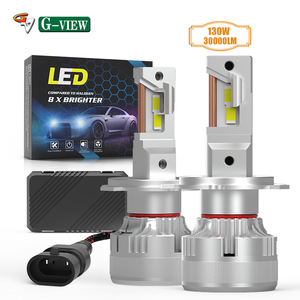 G-VIEW tùy chỉnh thiết kế g18w <span class=keywords><strong>H4</strong></span> 130W 30000lm cao thấp chùm đèn pha LED Bóng đèn siêu sáng chuyển đổi <span class=keywords><strong>Kit</strong></span> cho xe ô tô IP68 - Product Image 1