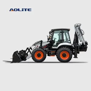 AOLITE BL105-25 CE 2.5t 4 ล้อไดรฟ์ใหม่รถขุดตักหลังขุดรถตักขนาดเล็กจีน ALT mini ด้านหน้ารถตักหลังขุด