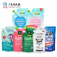 Sacs en plastique personnalisés avec bec verseur pour produits chimiques quotidiens, lessive et lavage des mains