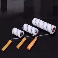 Nouveau rouleau de peinture en spirale en polyester personnalisé pour l'industrie 2025, brosse en tissu portable pour motifs, décoration murale
