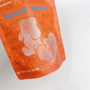 Sac d'emballage de collation à fermeture éclair refermable pochette alimentaire debout avec fenêtre givrée pour emballage alimentaire séché à la noix de biscuit - Product Image 3