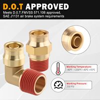 Adaptateur de ligne de frein à air ALITAIR 1/4\" Tube OD X 1/4\" Filetage NPT Kit de suspension pneumatique pour voiture camion remorques Raccords DOT