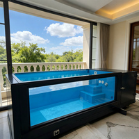 Vente en gros bon marché Conteneur d'expédition extérieur Piscine pour maison de piscine Villa modulaire préfabriquée en conteneur à structure en acier