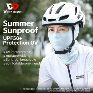 WEST BIKING-Máscara fotocromática con agujeros para gafas, máscara de protección solar para deportes de ciclismo, transpirable - Product Image 6