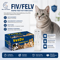 Feline Health Screening FIV/FeLV 2-in-1 testkit Hond Kat Dierenarts Diagnostisch hulpmiddel Serum Plasma Bloedtest Swab Drager