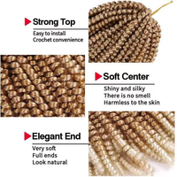 Extensions de cheveux synthétiques pré-étirées Afro Ez Twist Braid Spring Kinky Twist, Crochet Butterfly Locks, Passion Braiding Hair
