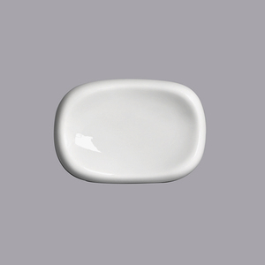 Service de vaisselle en céramique et porcelaine <span class=keywords><strong>rectangulaire</strong></span> épaisse, blanche unie, moderne et haut de gamme, écologique, de Guangzhou, pour restaurant et petit-déjeuner - Product Image 4