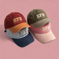 Gorra Unisex de Visera Plana con Cierre a Presión, Color Sólido, Algodón, Estilo Casual, Tipo Béisbol