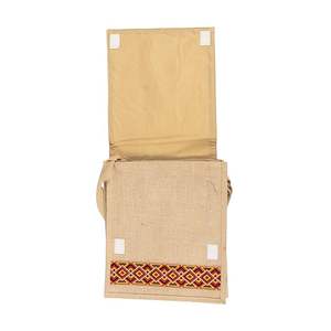 Sac à cosmétiques en jute élégant de qualité supérieure résistant à l'eau avec fermeture à la mode - Product Image 2
