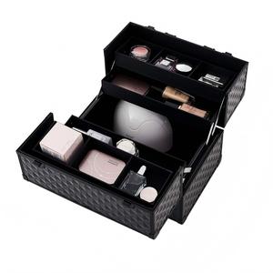 <span class=keywords><strong>Caja</strong></span> de lámpara cosmética de aluminio Estuche de transporte de peluquero de aluminio Estuche de <span class=keywords><strong>maquillaje</strong></span> Estuche de cosméticos de tocador pequeño Organizador - Product Image 2