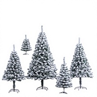Weihnachtsdekoration 45 cm - 4 m Beflockte, dicht verzweigte PVC-Weihnachtsbäume für Zuhause & Schreibtisch, Supermarkt-Dekor & Ornamente