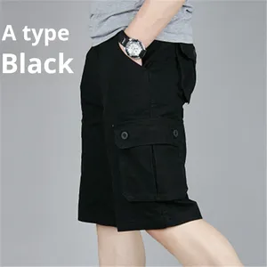 Vente en gros de nouveaux pantalons décontractés à cinq points pour hommes taille plus lâche livraison directe transfrontalière Cargo papa Shorts d'âge moyen - Product Image 6