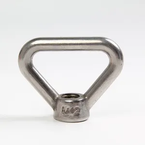 M16 Stainless Steel 304 Silver Ring Triangle Shape M16 Lifting Eye Bow Nuts