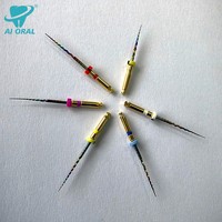 Limes rotatives endodontiques électriques en NiTi activées par la chaleur, robustes et flexibles pour la rétraitement des canaux radiculaires, boîte de 6 pièces, certifiées CE ISO