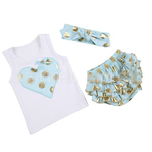 Conjunto de Ropa Casual Personalizada para Niñas, Camiseta, Pantalones Cortos y Diadema, de China - Product Image 2