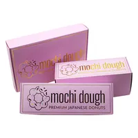 Fabrik Großhandel individuell bedruckte biologisch abbaubare Papier Bäckerei Donut Verpackung Fast Food Lieferung Pink Mochi Donut Box mit Logo