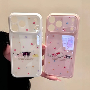 Nueva Funda de Teléfono con Diseño de Conejo y Gato KT en Vidrio Templado para iPhone 13 14 15 16 17 Pro Max, Protección Antirrayaduras - Product Image 1