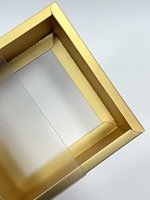 Benutzer definiertes Logo und Größe Papier karton Schubladen box Gold Farbe mit transparentem Fenster für Hochzeits geschenk verpackung