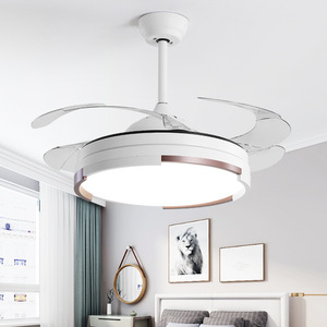 Ventilador de Techo Invisible LED Moderno de 42 Pulgadas con Control Remoto de 5 Velocidades, Luz, 3 Aspas, Motor DC, Viento Suave para Sala de Estar - Product Image 3