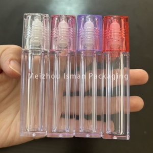ISMAN Botella Roll-on Cuadrada de 7ml para Aceite Labial, con Tapa Transparente, Rosa, Morado, Rojo, Vacía, para Líquidos Esenciales, Sueros, Masajes, Vial, Embalaje al por Mayor - Product Image 2