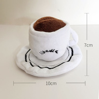 Tea Time Snuffle Jouet pour animaux de compagnie en peluche avec son froissé Feeder lent Puzzle Nez Jouet de travail pour chiens et chats Enrichissement interactif