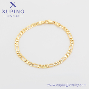 X000723870 เครื่องประดับ Xuping สร้อยข้อเท้าแบบโซ่คิวบา ยาวและสั้น แฟชั่น ชุบทอง 14K - Product Image 4