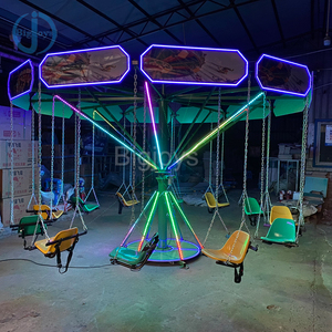 मजेदार बच्चों मनोरंजन पार्क आकर्षण लिफ्ट फ्लाइंग चेयर कारौसेल मिनी फ्लाइंग चेयर कैरोसेल के लिए सवारी - Product Image 1