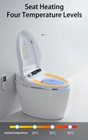Articles sanitaires modernes et automatiques montés au sol, avec affichage HD, salle de bains en céramique monobloc, toilettes intelligentes avec bidet