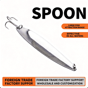 Leurre cuillère métallique 20g, forme saule, appât nu, spécial longue portée 9 - Product Image 1