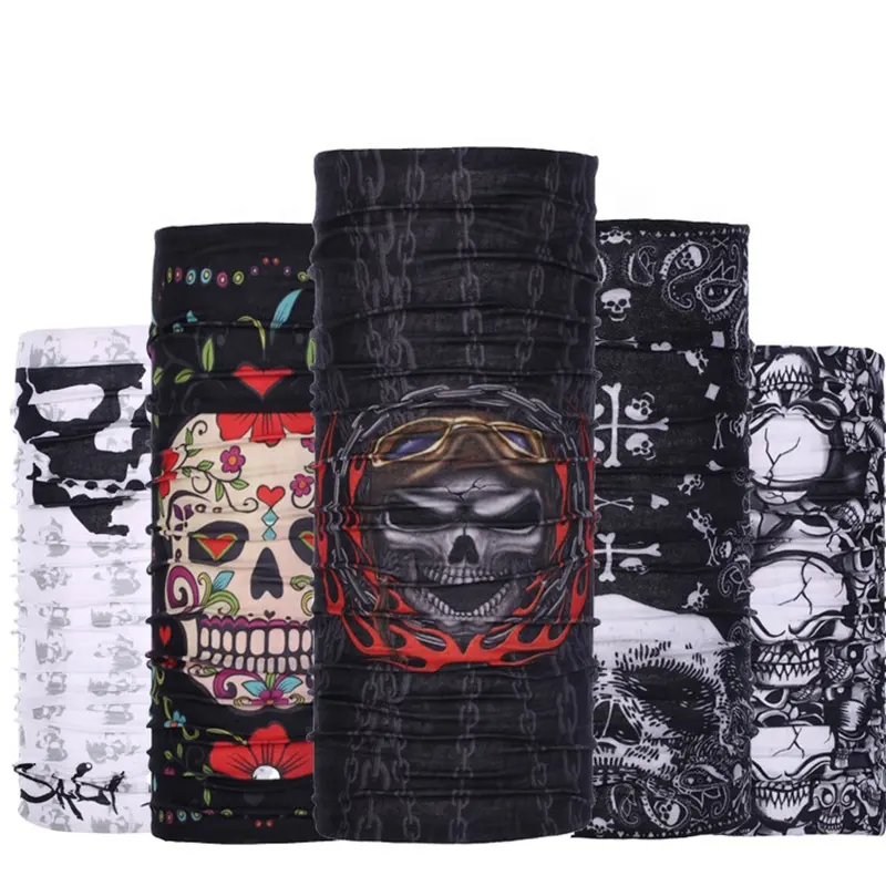 Factory wholesale unique sport bandana Multifunctional scarf seamless printed tube bandana Skull cool bandana