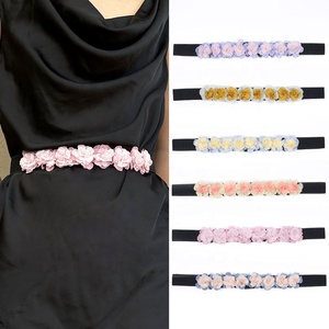 New Wedding Bride <strong>Sash</strong> <strong>Belt</strong> Flower Adjustable <strong>Belts</strong> for Dress Elastic Crystal Fabric Waist <strong>Belt</strong> - Product Image 5