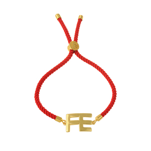 Set di 2 braccialetti Asu in corda nera e rossa con ciondoli dorati 'Dios' e 'FE', gioielli regolabili - Product Image 5