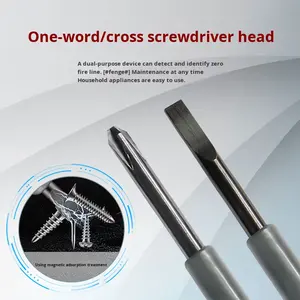 Destornillador plano/cruzado Powerlift multifuncional, destornillador probador de bolígrafo eléctrico con indicador, herramientas de electricista - Product Image 3