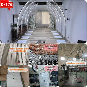 Arco de Boda Elegante de Hierro LEDA, Semicircular, Dos Estilos, Fondo para Ceremonia, Fiesta, Cumpleaños, Decoración de Bodas - Product Image 3