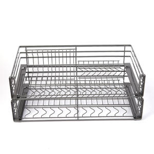 Cesta de almacenamiento de alambre de acero inoxidable de lujo, borde ajustable telescópico para cocina, Hotel, engrosamiento de armario general profundo - Product Image 4