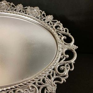 Plateau miroir style palais en or accessoires de photographie miroir vintage bricolage pour produits plateau de bol de <span class=keywords><strong>plat</strong></span> de fruits plaque de chargeur décorative - Product Image 4