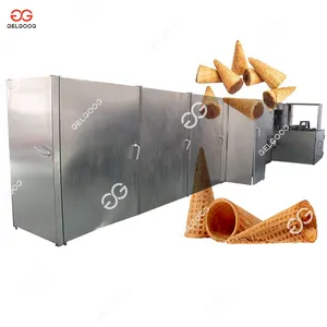 Cono gelato completamente automatico che fa la linea di produzione del cono dello zucchero delle macchine con forma differente