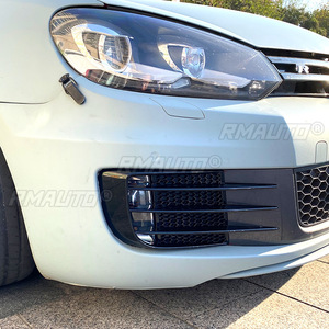 Grille de protection des phares antibrouillard avant de voiture noire brillante pour Volkswagen Golf 6 MK6 VI GTI R R20 2008-2013, style automobile - Product Image 5