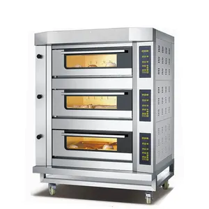 Fabricante de forno de padaria comercial europeu forno de pão de 2 andares forno a gás para assar bolos à venda