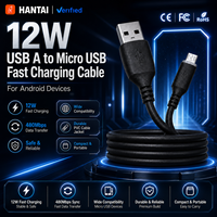 Câble Micro USB fiable 2.4A à charge rapide, cordon flexible en PVC blanc, synchronisation des données pour tablettes Android, enceintes, Kindle