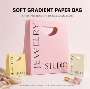 Bolsa de Regalo <span class=keywords><strong>para</strong></span> Velas Blancas de Lujo Personalizada con Asa de Terciopelo, Lazo de Cinta de Satén e Impresión Offset con Logotipo en Dorado - Product Image 1