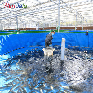 Bassin en géomembrane pour l'aquaculture, réservoirs circulaires pour pisciculture, revêtement en géomembrane HDPE, piscines en plastique - Product Image 4