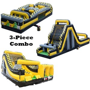 Percorsi ad ostacoli gonfiabili all'aperto commerciali 3 in una combinazione - Product Image 1