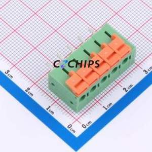 DB142V-5.08-5P-GN Spring Terminal Block Through hole Component (THT),P=5.08mm Connector 1x5P 5.08mm Green Through Hole - Product Image 1