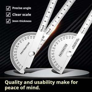 Righello Angolare Multifunzione a Doppio Braccio in Acciaio Inossidabile, Goniometro Multiuso per Falegnami, Uso Manuale, Prodotto in Cina, 1kg - Product Image 6
