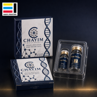 Ensemble de boîtes d'emballage personnalisées blanches et bleues en 2 parties pour flacons de peptidés (3ml+10ml) |   Conception Gratuite |   Échantillon rapide