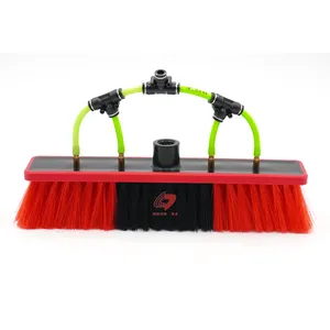 Red and Black Outdoor Window Cleaner Tool Water Fed Brush Head for Window Glass, Solar Panel