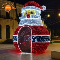 Arche lumineuse géante LED Père Noël, décoration de Noël, arche commerciale extérieure pour centre commercial, rue de ville