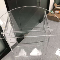 Podium de présentation de luxe personnalisé en acrylique écologique de 12 mm, portable, anti-rouille, autoportant, pour églises, poli